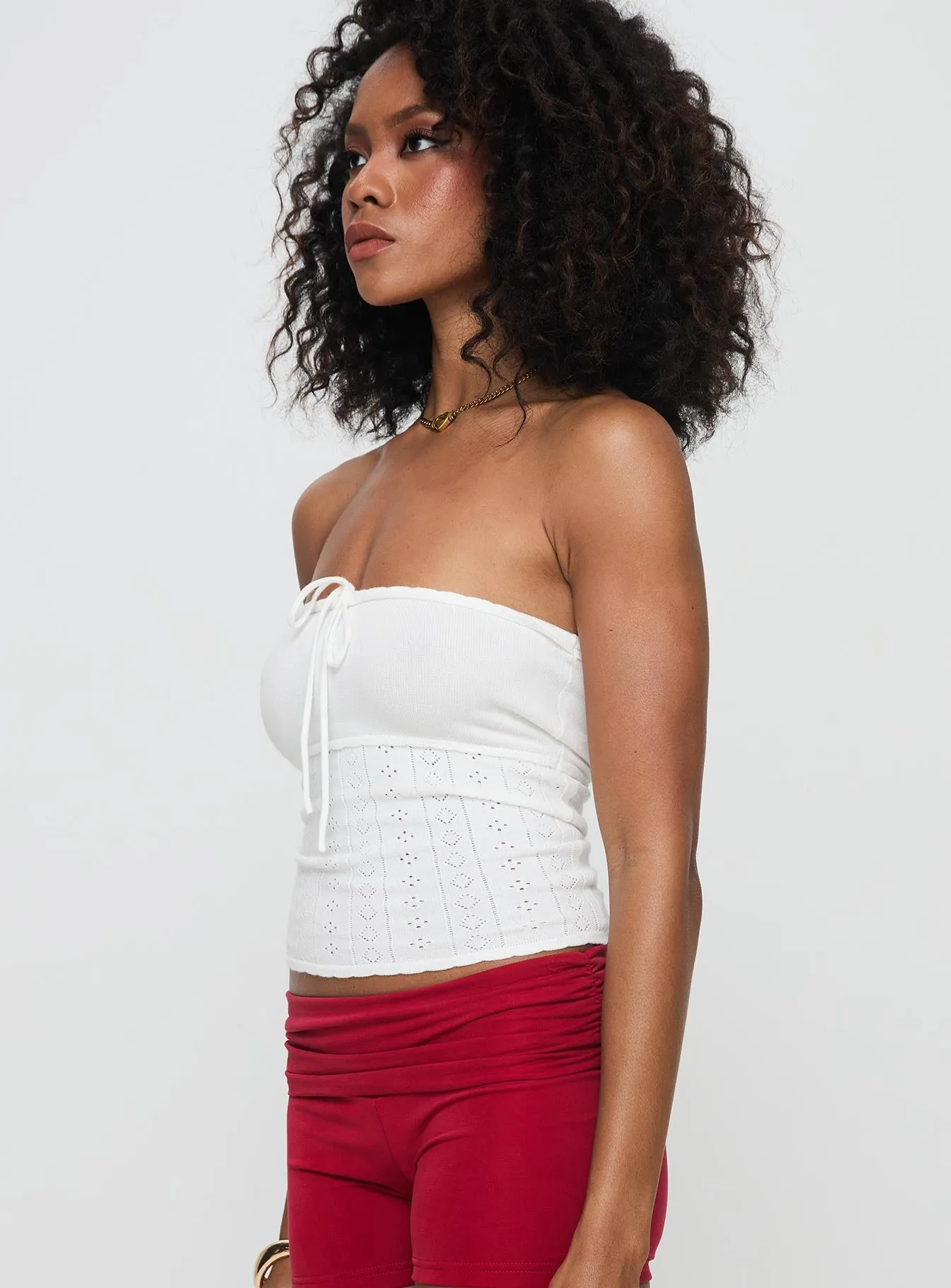 Seona Strapless Top White sold by Princess Polly product image thumbnail 4