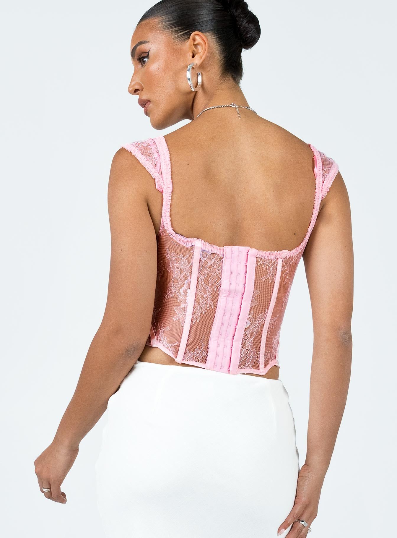 Some Like It Hot Lace Corset Pink sold by Princess Polly product image thumbnail 5