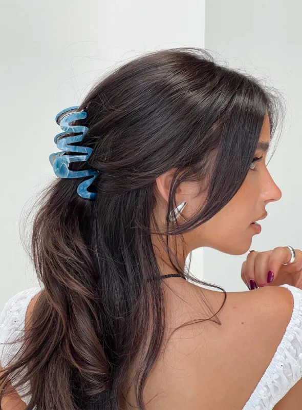 Eugenie Claw Clip Blue sold by Princess Polly