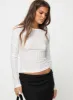 Lansen Long Sleeve Top White sold by Princess Polly
