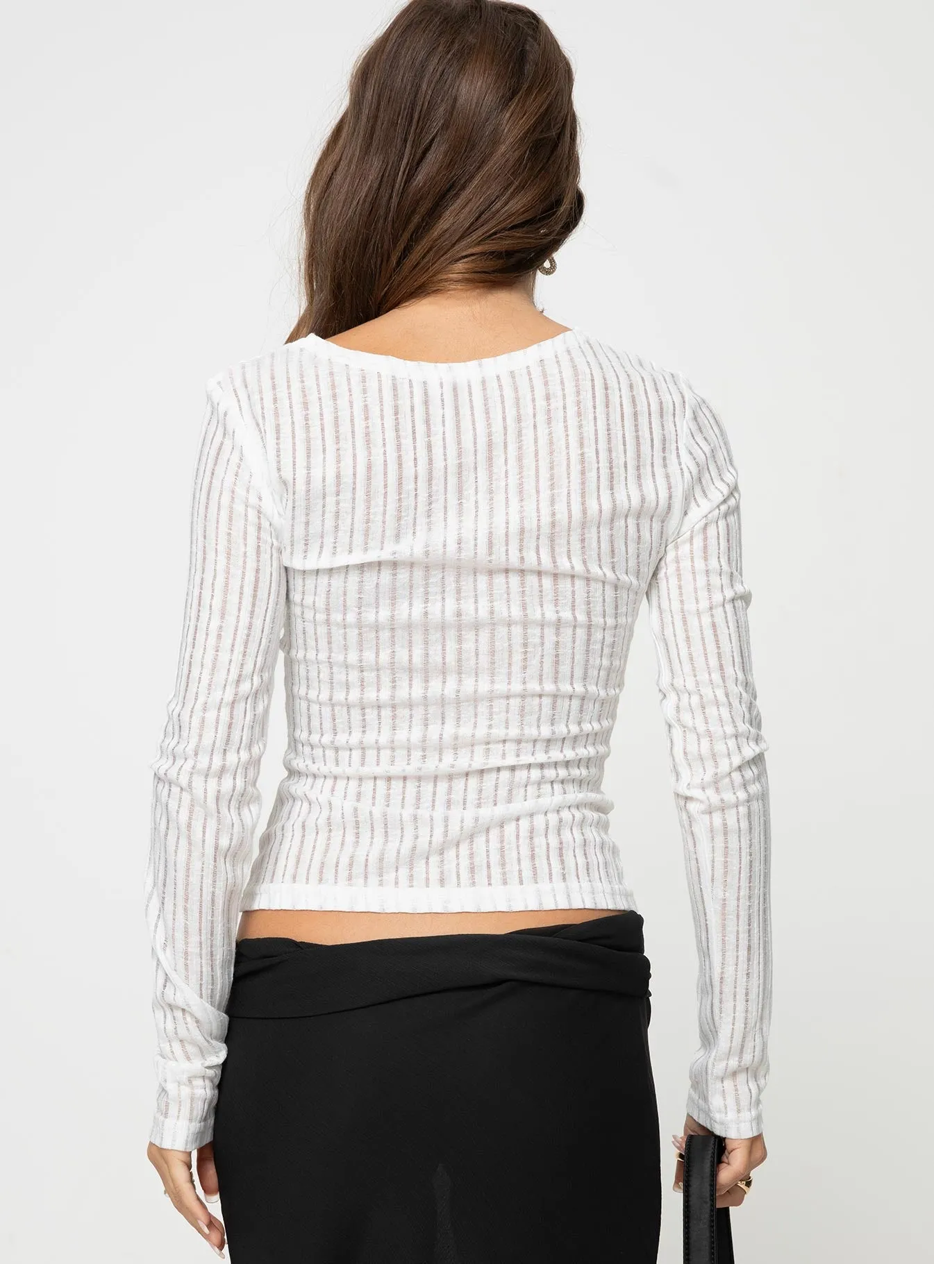 Lansen Long Sleeve Top White sold by Princess Polly product image thumbnail 5
