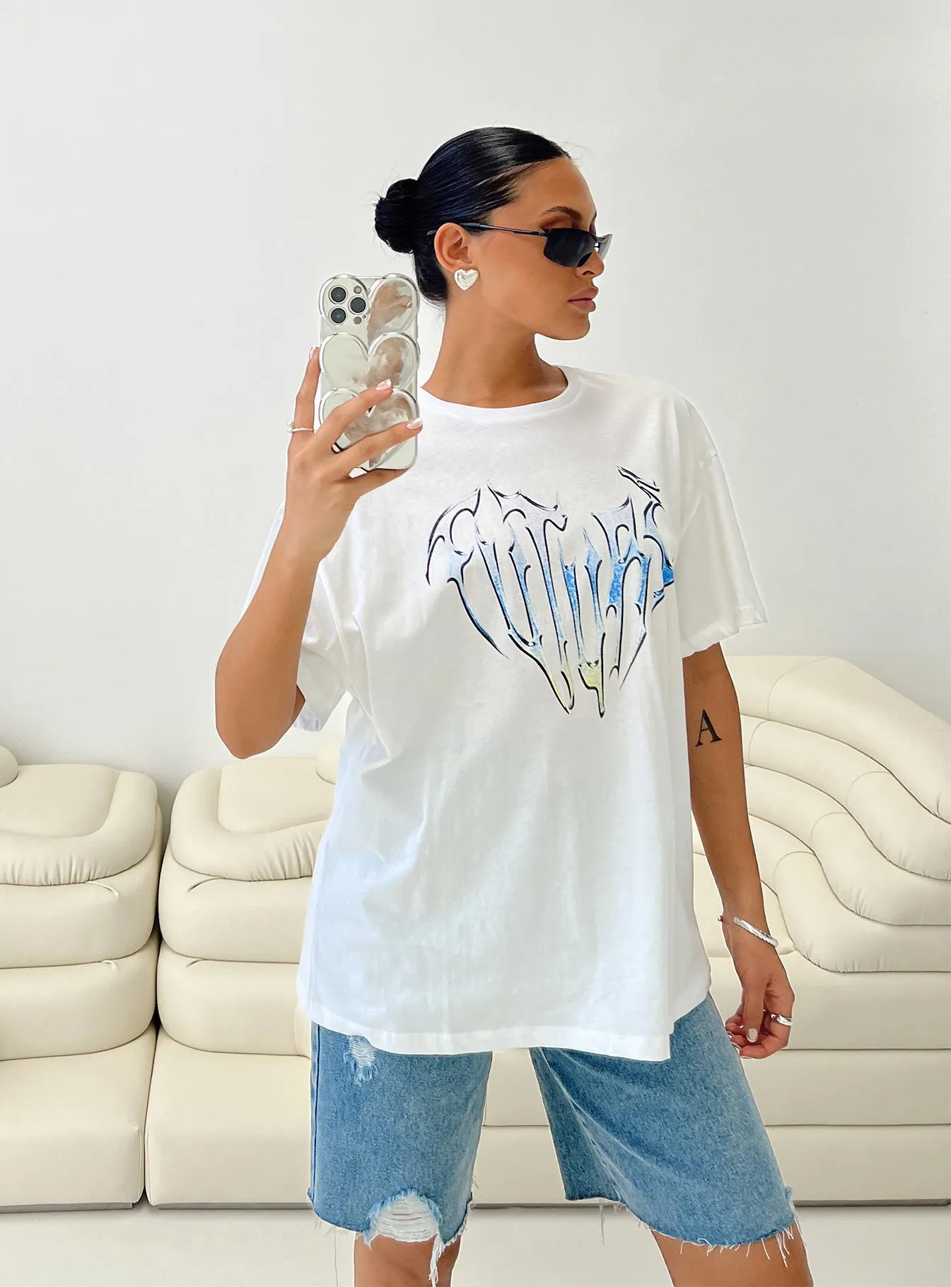 Future Oversize Tee White sold by Princess Polly