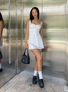 Marcel Mini Dress White sold by Princess Polly