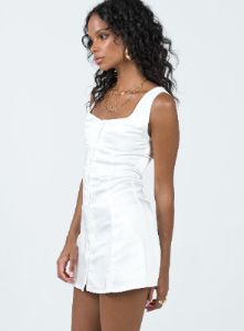 Marcel Mini Dress White sold by Princess Polly