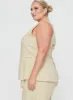 Days With You Linen Blend Vest Top Sand Curve sold by Princess Polly