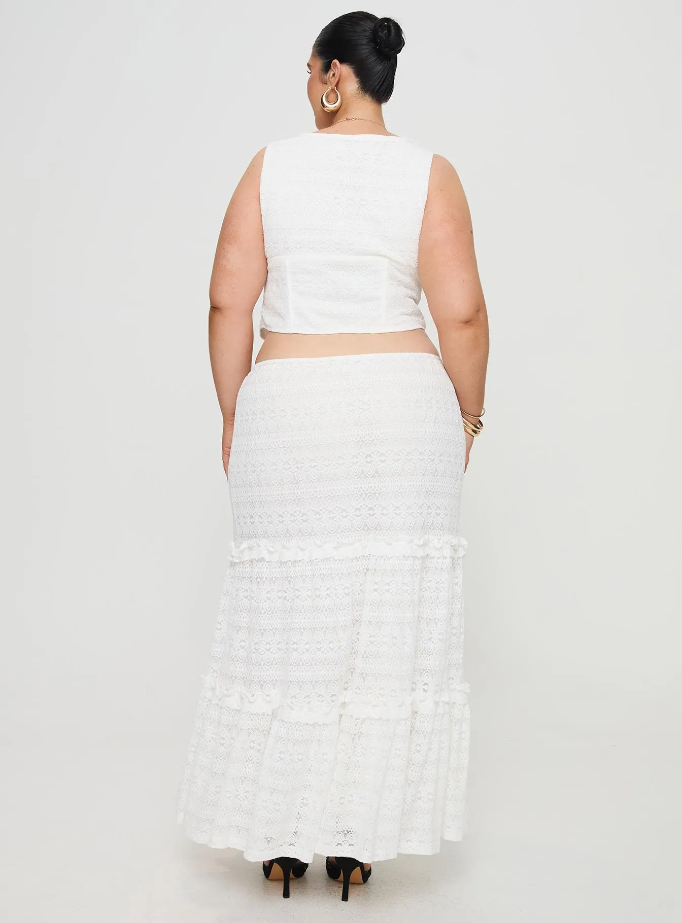 Buttacupe Lace Maxi Skirt White Curve sold by Princess Polly product image thumbnail 5