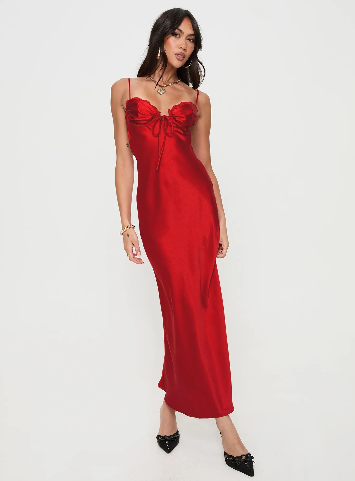 Monument Maxi Dress Red sold by Princess Polly product image thumbnail 3