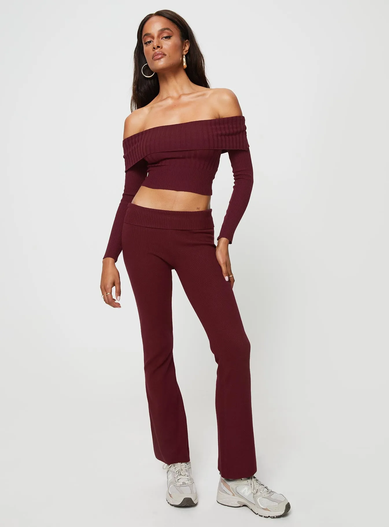 Westaway Pants Burgundy sold by Princess Polly product image thumbnail 3