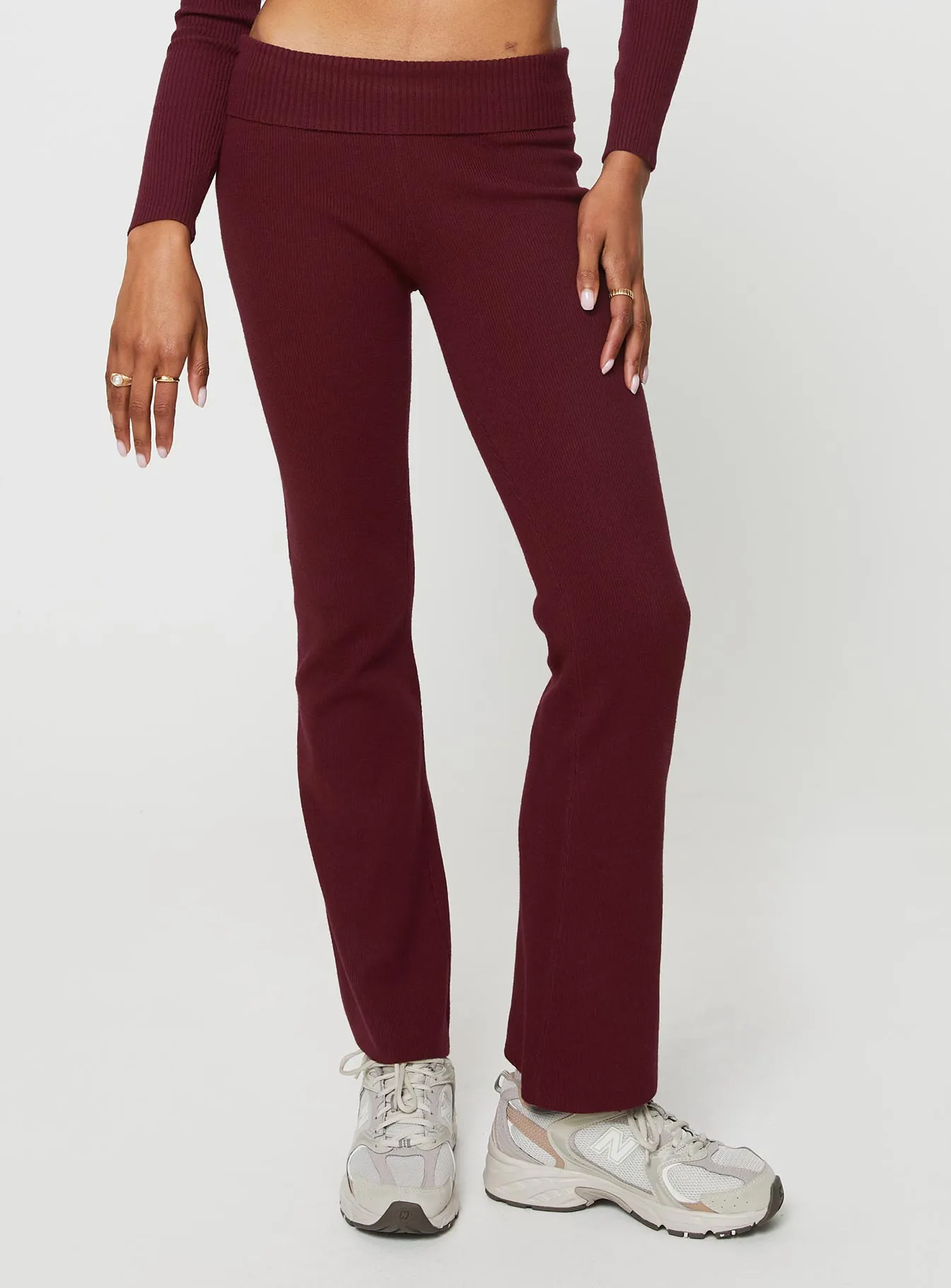 Westaway Pants Burgundy sold by Princess Polly product image thumbnail 2
