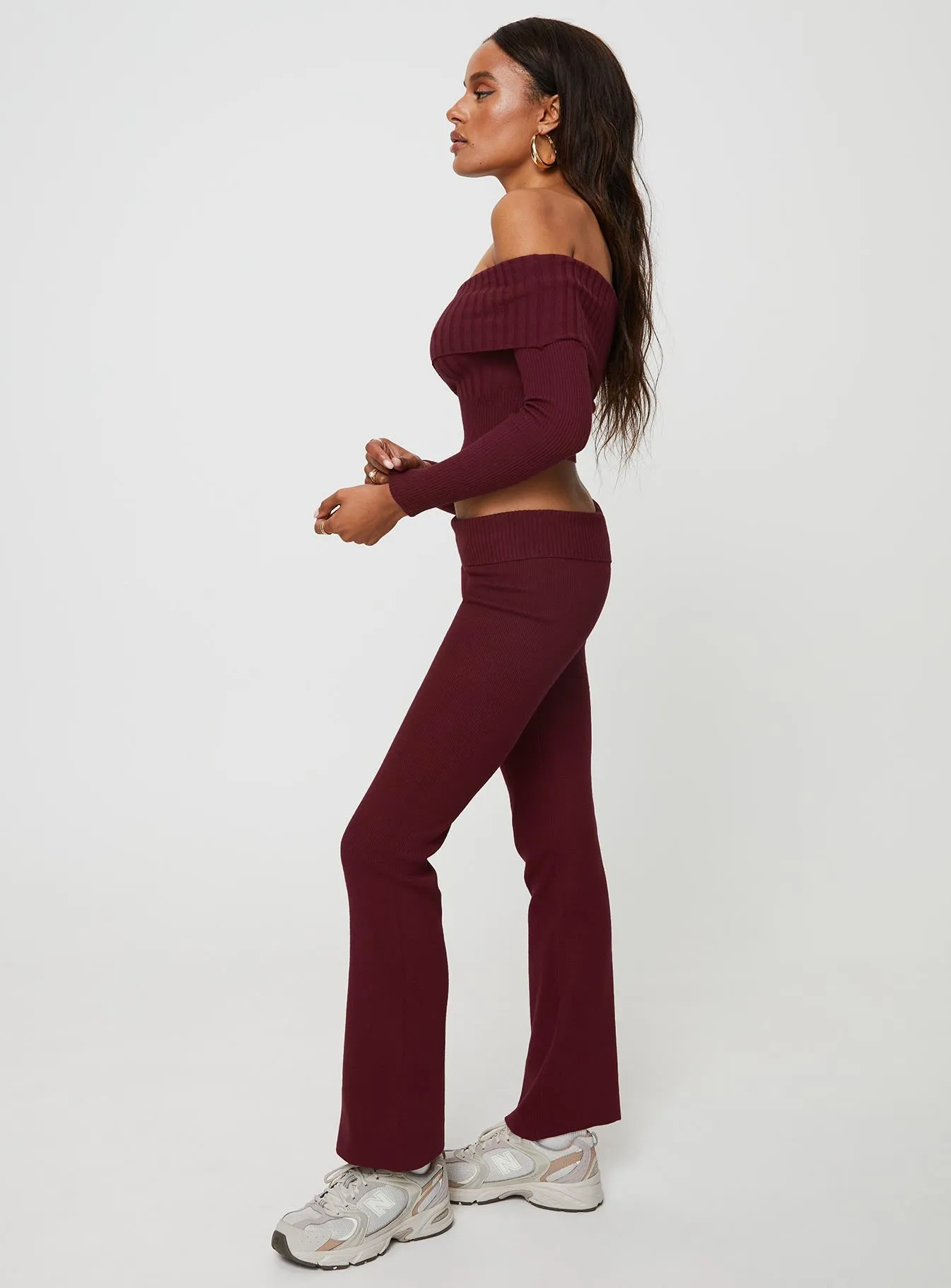 Westaway Pants Burgundy sold by Princess Polly product image thumbnail 4