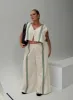 Telling Lies Pants White / Green Curve sold by Princess Polly