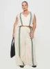 Telling Lies Pants White / Green Curve sold by Princess Polly