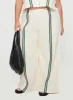 Telling Lies Pants White / Green Curve sold by Princess Polly
