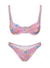 Love Letters High Cut Cheeky Bikini Bottoms Pink Floral sold by Princess Polly