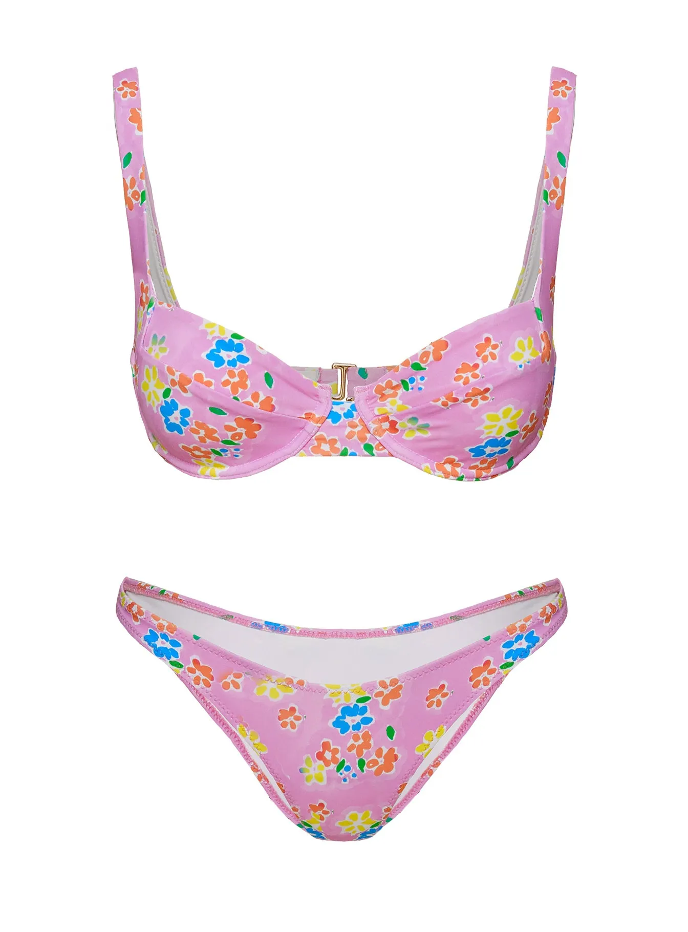 Love Letters High Cut Cheeky Bikini Bottoms Pink Floral sold by Princess Polly product image thumbnail 5