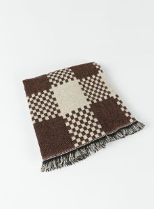Ruthie Check Scarf Brown / White sold by Princess Polly