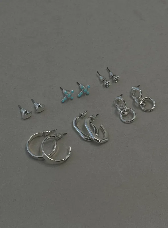 Vivre Earring Pack Silver sold by Princess Polly