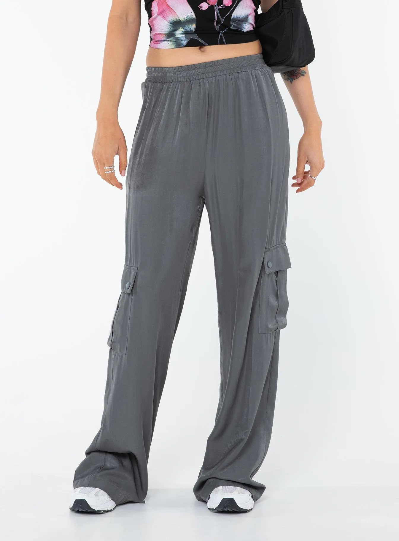 Lista Elastic Pocket Pants Steel sold by Princess Polly product image thumbnail 2