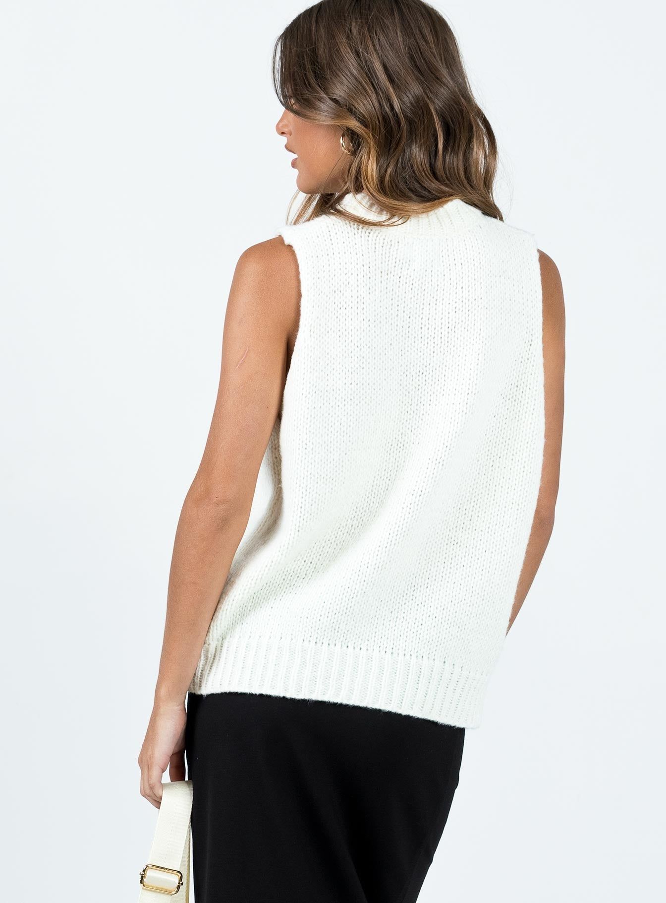 Goodburn Knit Vest Cream sold by Princess Polly product image thumbnail 5