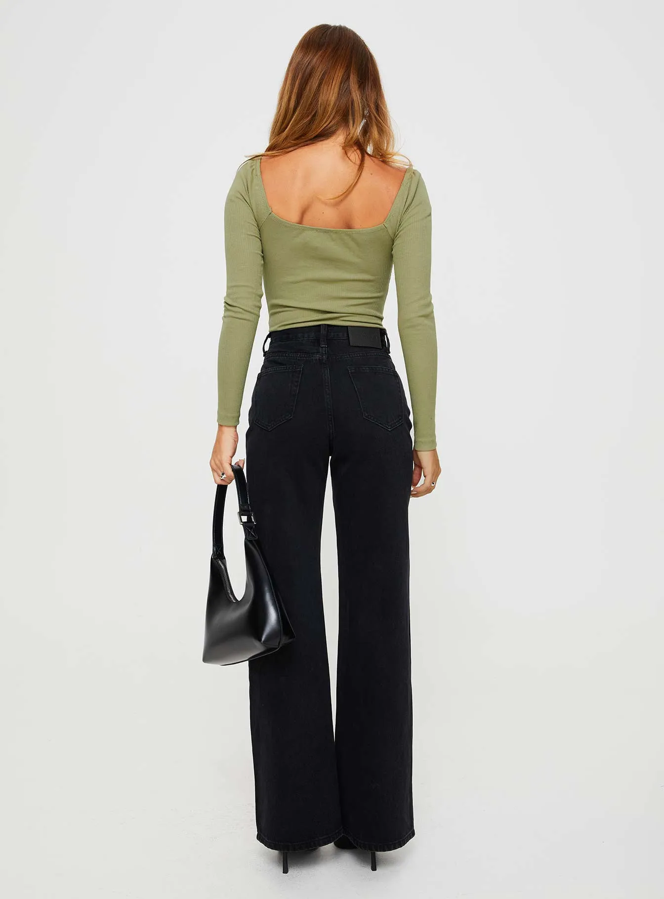 Maple Mid Rise Flare Washed Black sold by Princess Polly product image thumbnail 5