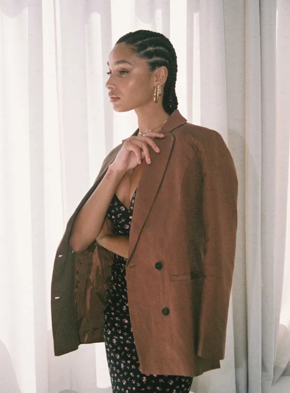 La Quinta Blazer Brown sold by Princess Polly