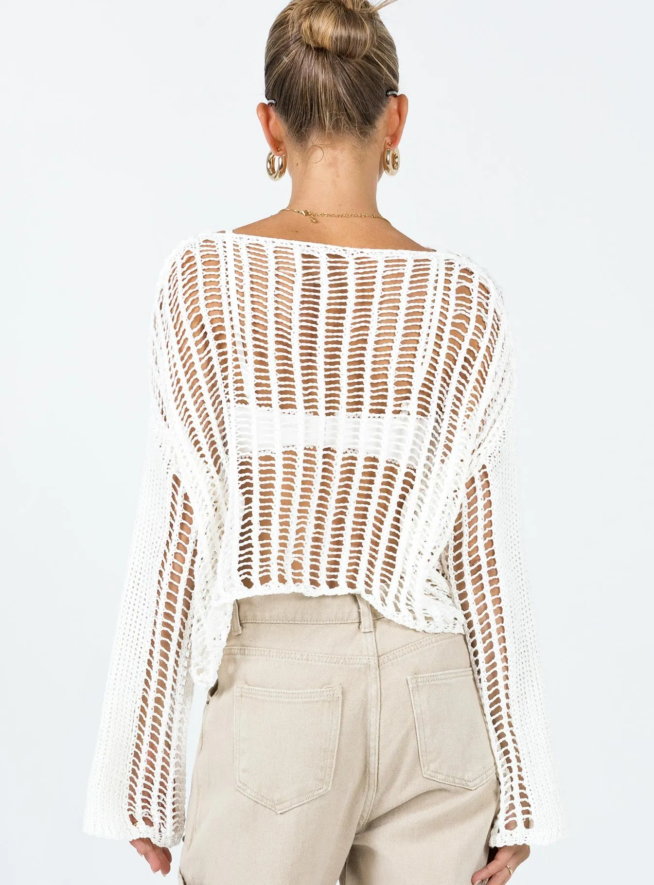 The Kennedy Sweater White Lower Impact sold by Princess Polly product image thumbnail 5