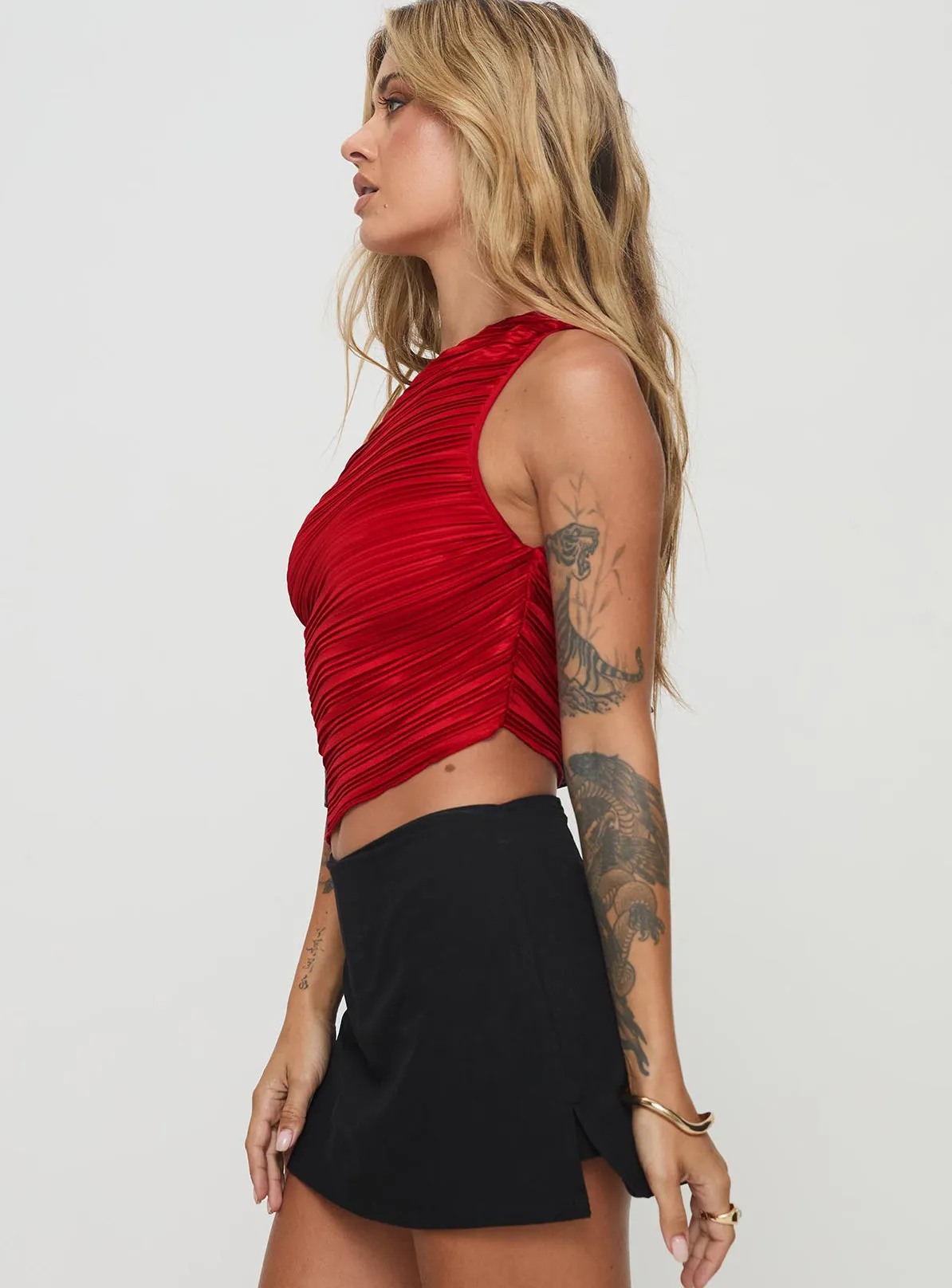 Brinstead One Shoulder Top Red sold by Princess Polly product image thumbnail 4