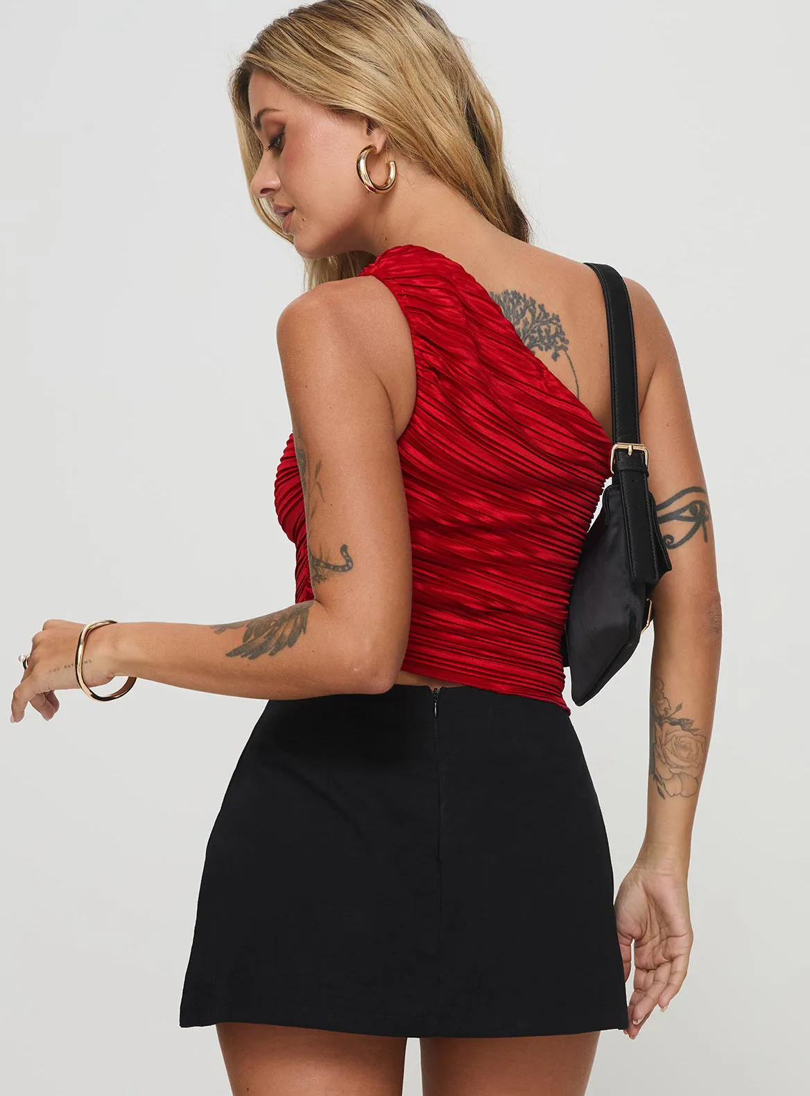 Brinstead One Shoulder Top Red sold by Princess Polly product image thumbnail 5