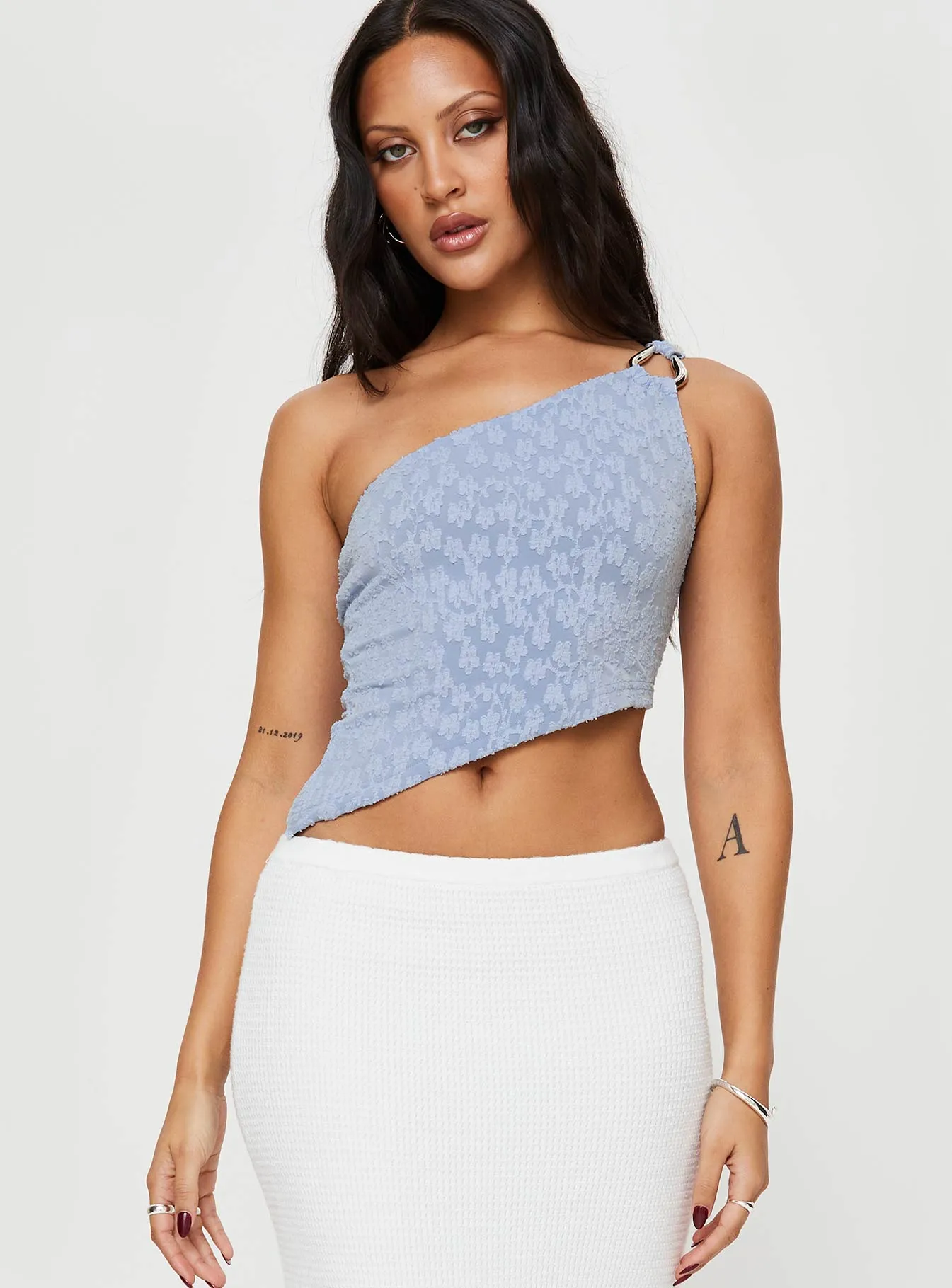 Toomba One Shoulder Top Blue sold by Princess Polly product image thumbnail 2