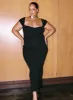 Larissa Maxi Dress Black Curve sold by Princess Polly
