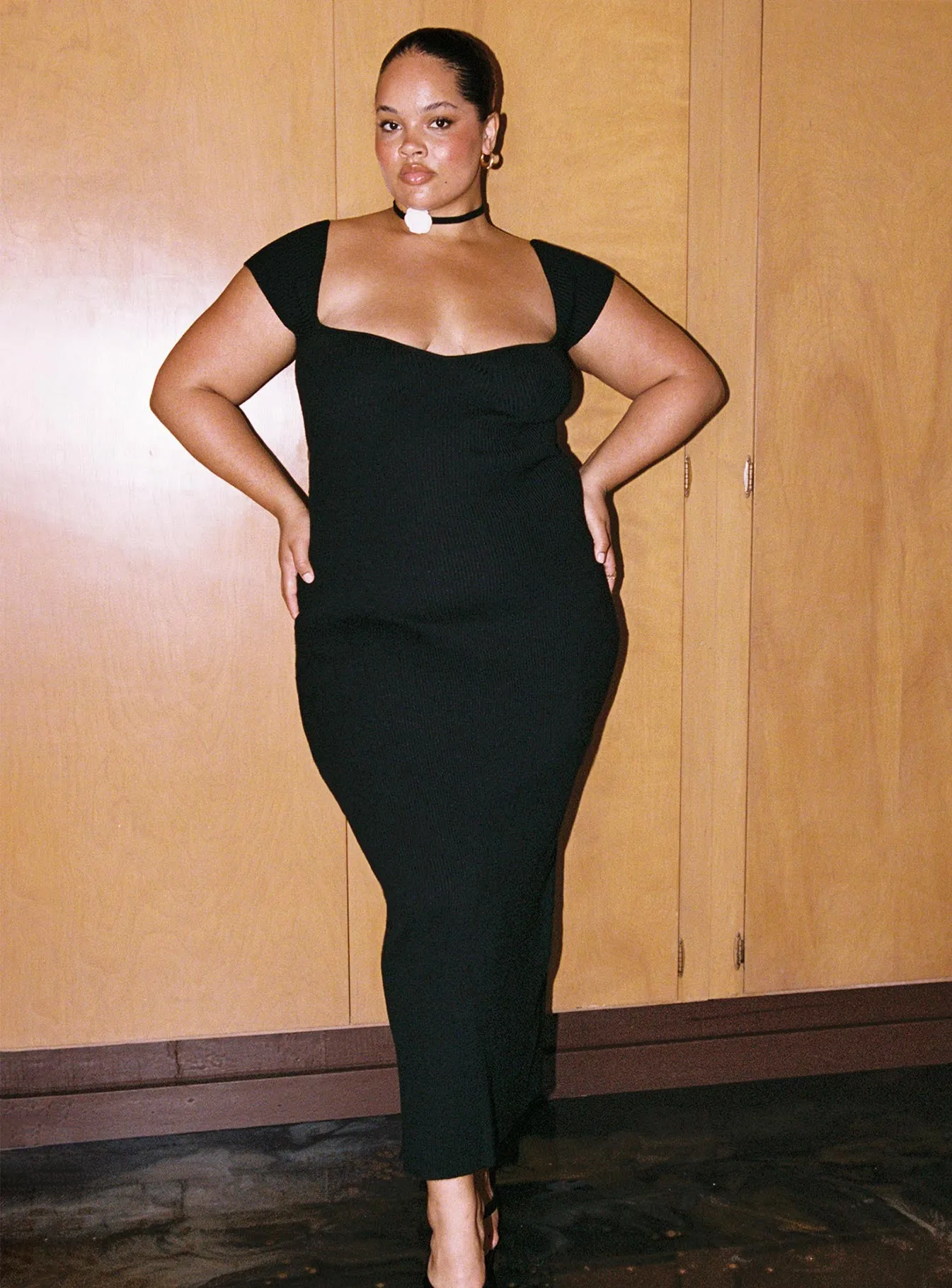 Larissa Maxi Dress Black Curve sold by Princess Polly