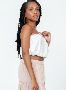 Stockard Strapless Top White sold by Princess Polly