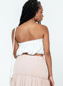 Stockard Strapless Top White sold by Princess Polly