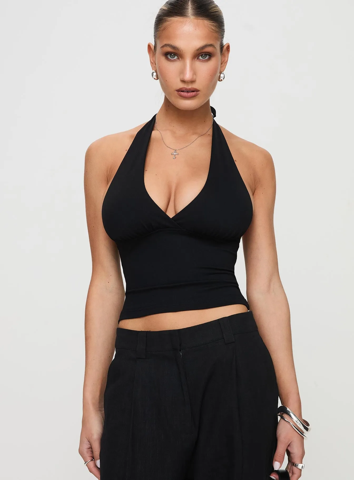 Whimsy Halter Top Black sold by Princess Polly product image thumbnail 2