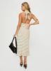Kimbelle Halter Maxi Dress Cream / Polka Dot sold by Princess Polly