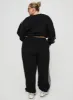 Princess Polly Track Pants Stripe Black / White Curve sold by Princess Polly