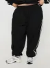 Princess Polly Track Pants Stripe Black / White Curve sold by Princess Polly