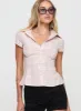 Cottesloe Blouse Top Pink Check sold by Princess Polly
