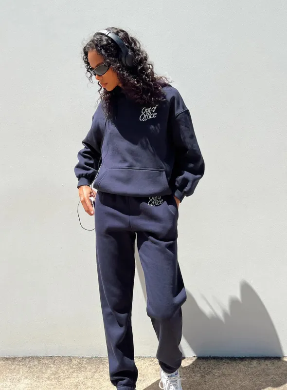 Out Of Office Tracksuit Pants Navy sold by Princess Polly