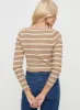 Devis Long Sleeve Top Beige / White sold by Princess Polly