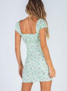 Elodie Mini Dress Green sold by Princess Polly