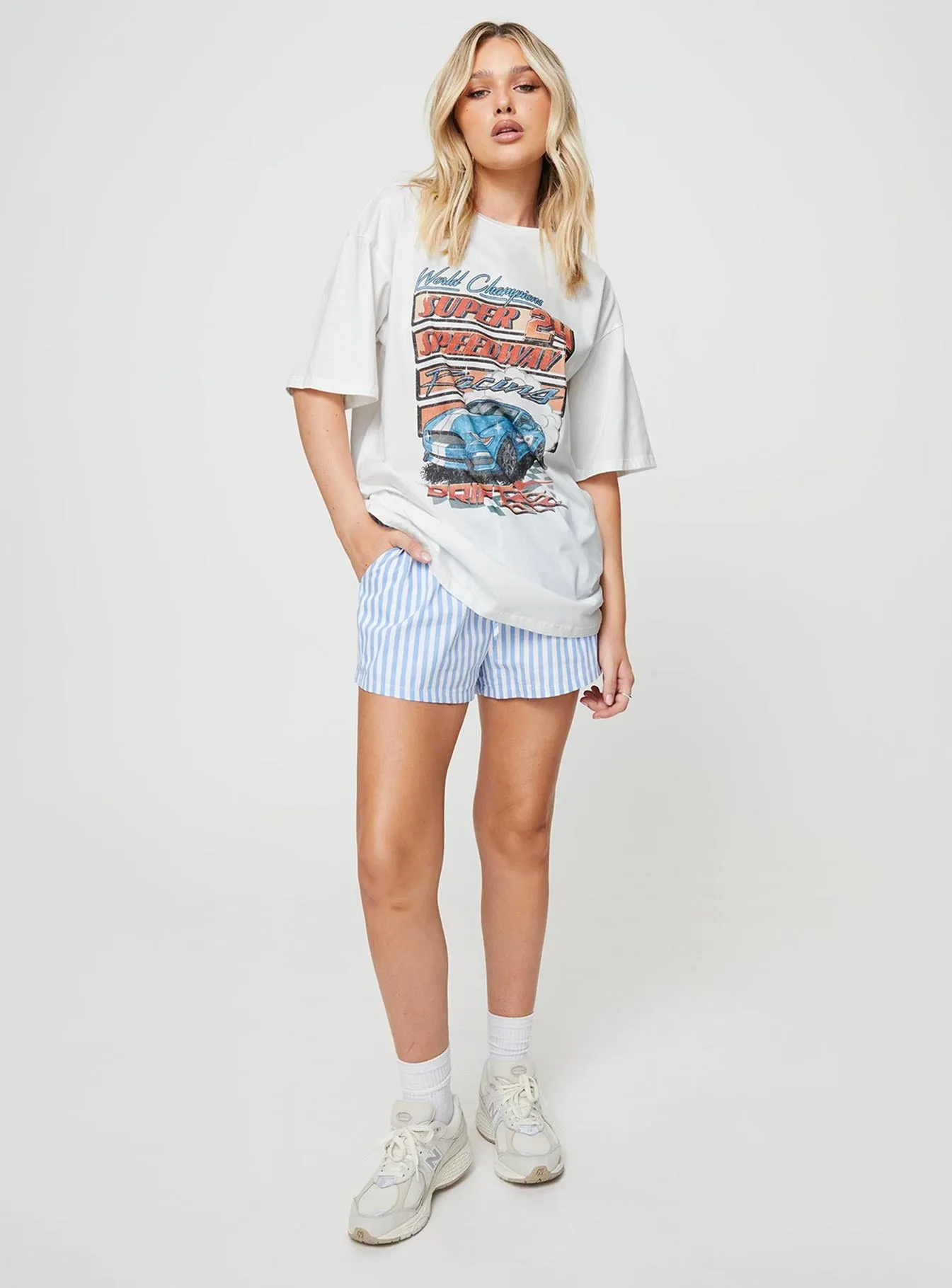Super 24 Oversized Tee White sold by Princess Polly product image thumbnail 3