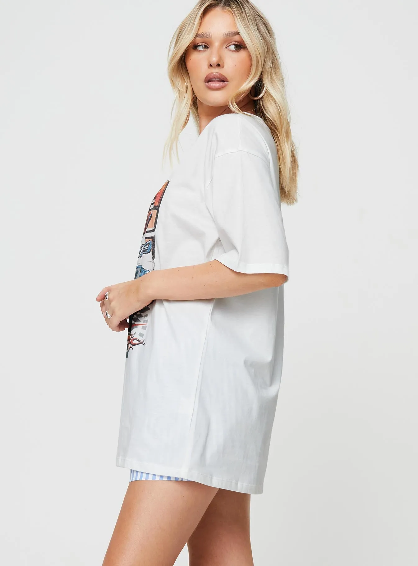 Super 24 Oversized Tee White sold by Princess Polly product image thumbnail 4