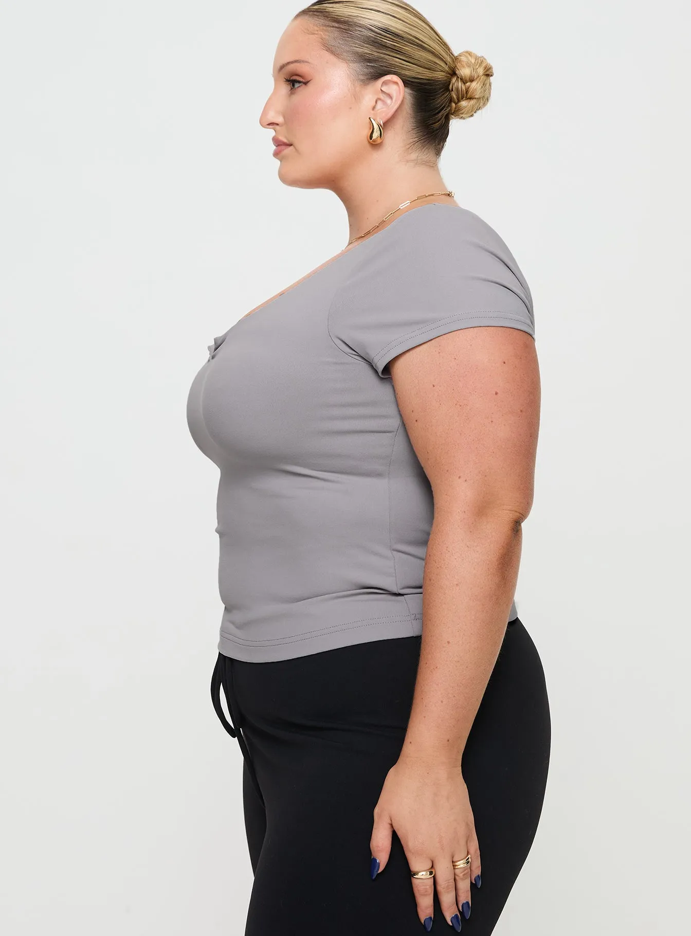 Serenie Top Grey Curve sold by Princess Polly product image thumbnail 4