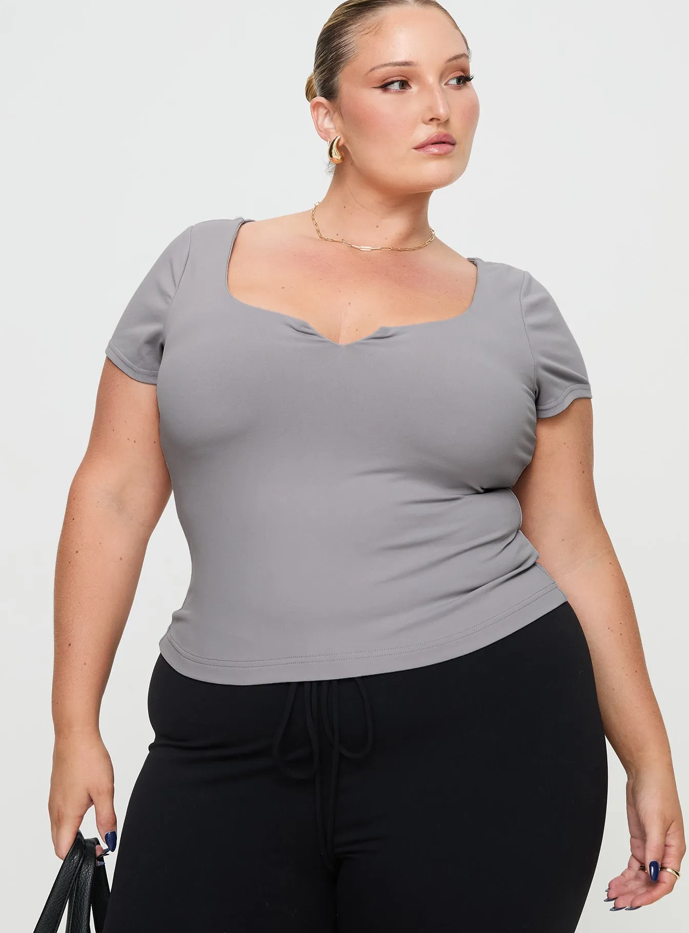 Serenie Top Grey Curve sold by Princess Polly product image thumbnail 2