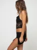 Kelsie Lace Mini Skirt Black sold by Princess Polly