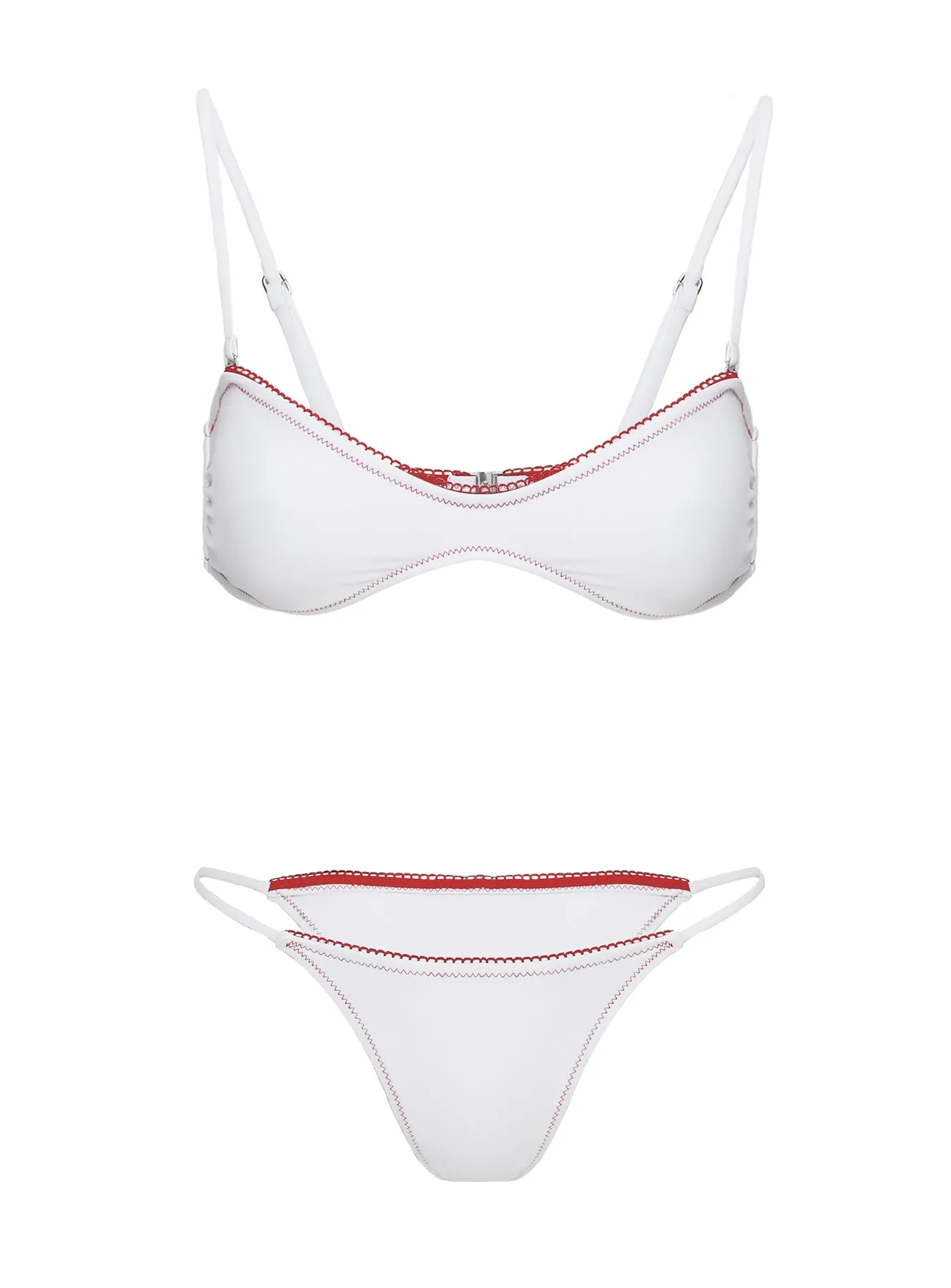 Othella String Bikini Bottoms White / Red sold by Princess Polly product image thumbnail 5