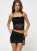 Kelsie Lace Mini Skirt Black sold by Princess Polly