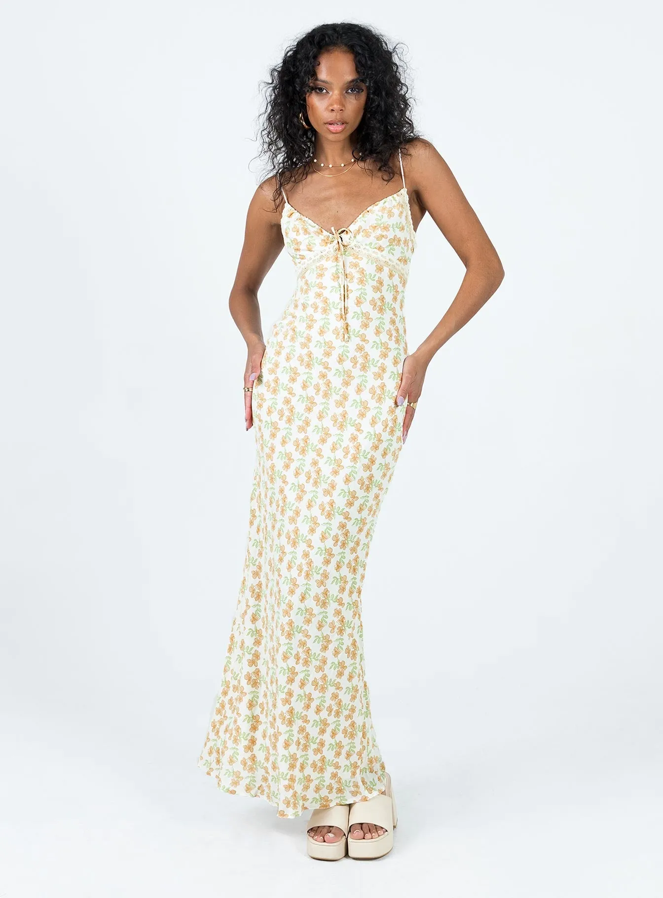 Emily Maxi Dress Orange Floral sold by Princess Polly product image thumbnail 5