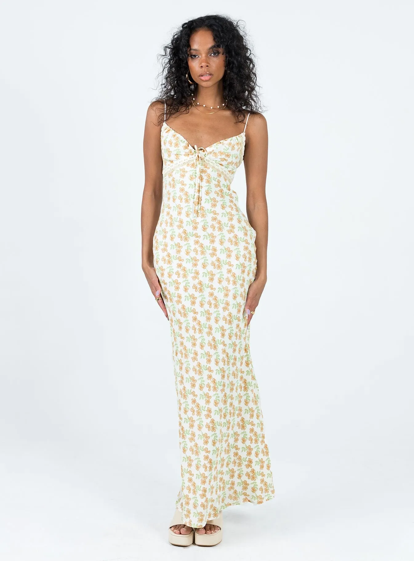 Emily Maxi Dress Orange Floral sold by Princess Polly product image thumbnail 4